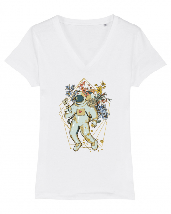Astro Abstract Flowers White
