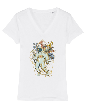 Astro Abstract Flowers White