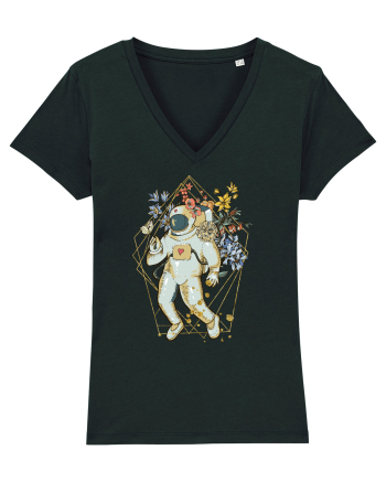 Astro Abstract Flowers Black