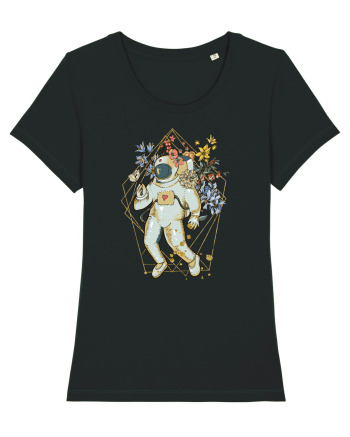 Astro Abstract Flowers Black