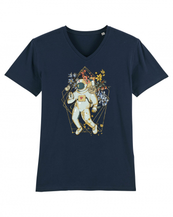 Astro Abstract Flowers French Navy