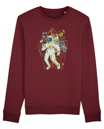 Astro Abstract Flowers Burgundy