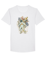 Astro Abstract Flowers Tricou mânecă scurtă guler larg Bărbat Skater