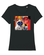 Astro Planets Tricou mânecă scurtă guler larg fitted Damă Expresser