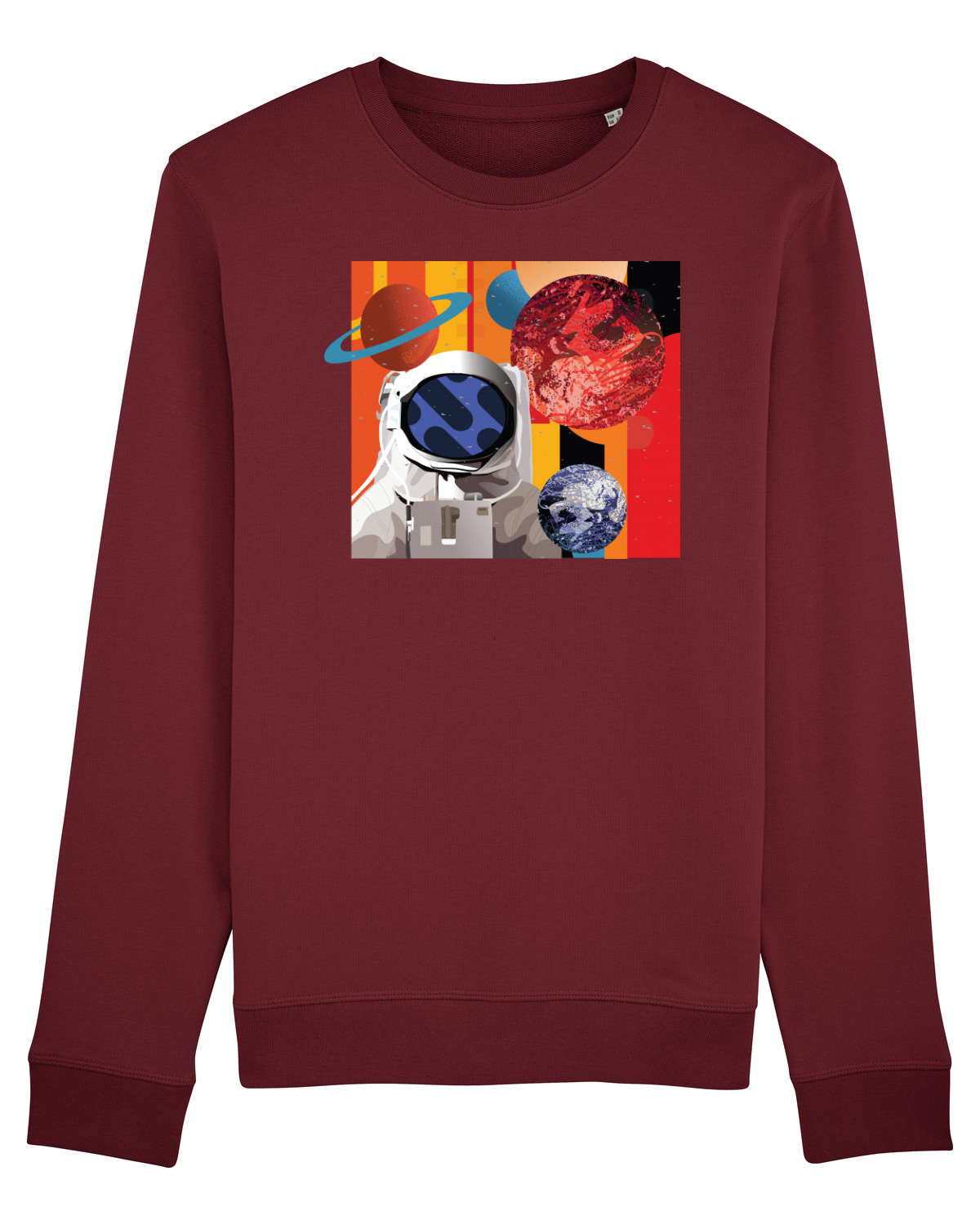Bluză mânecă lungă Unisex Rise Burgundy
