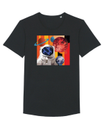 Astro Planets Tricou mânecă scurtă guler larg Bărbat Skater
