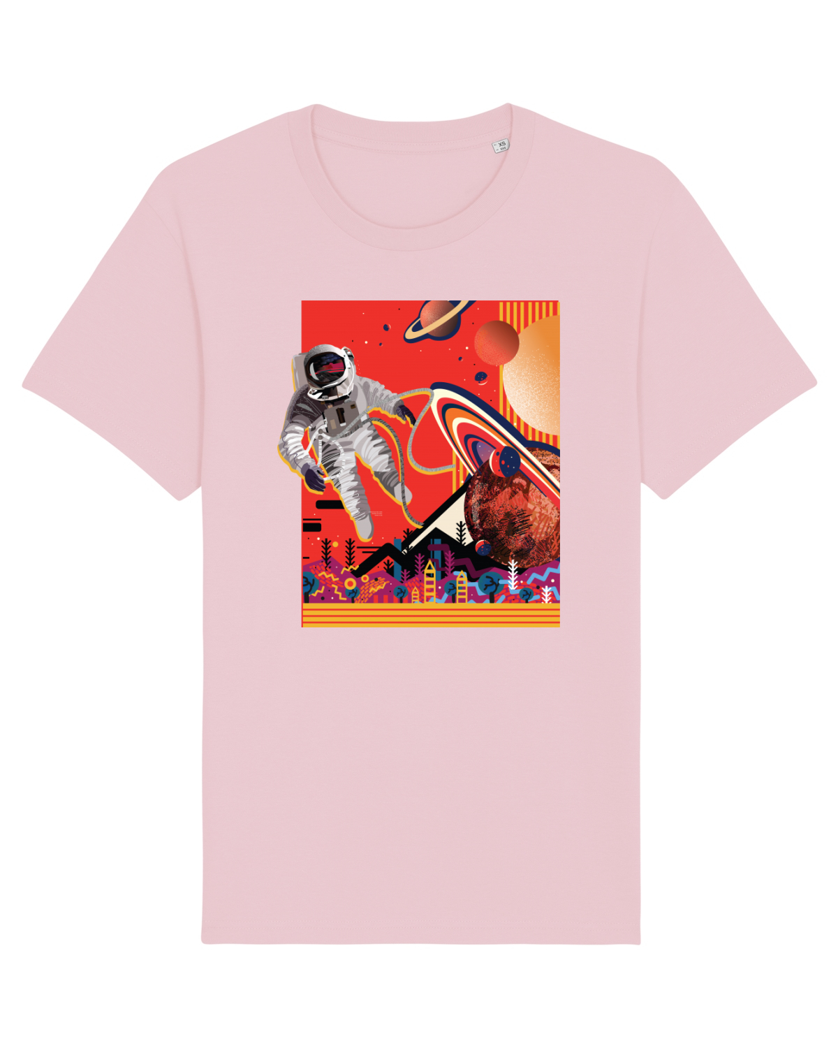 Tricou mânecă scurtă Unisex Rocker Cotton Pink