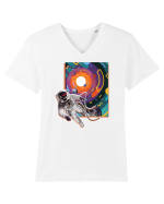 Astro Trippy Design Tricou mânecă scurtă guler V Bărbat Presenter