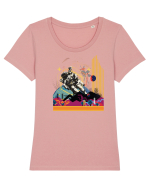 Artdeco Astro Tricou mânecă scurtă guler larg fitted Damă Expresser