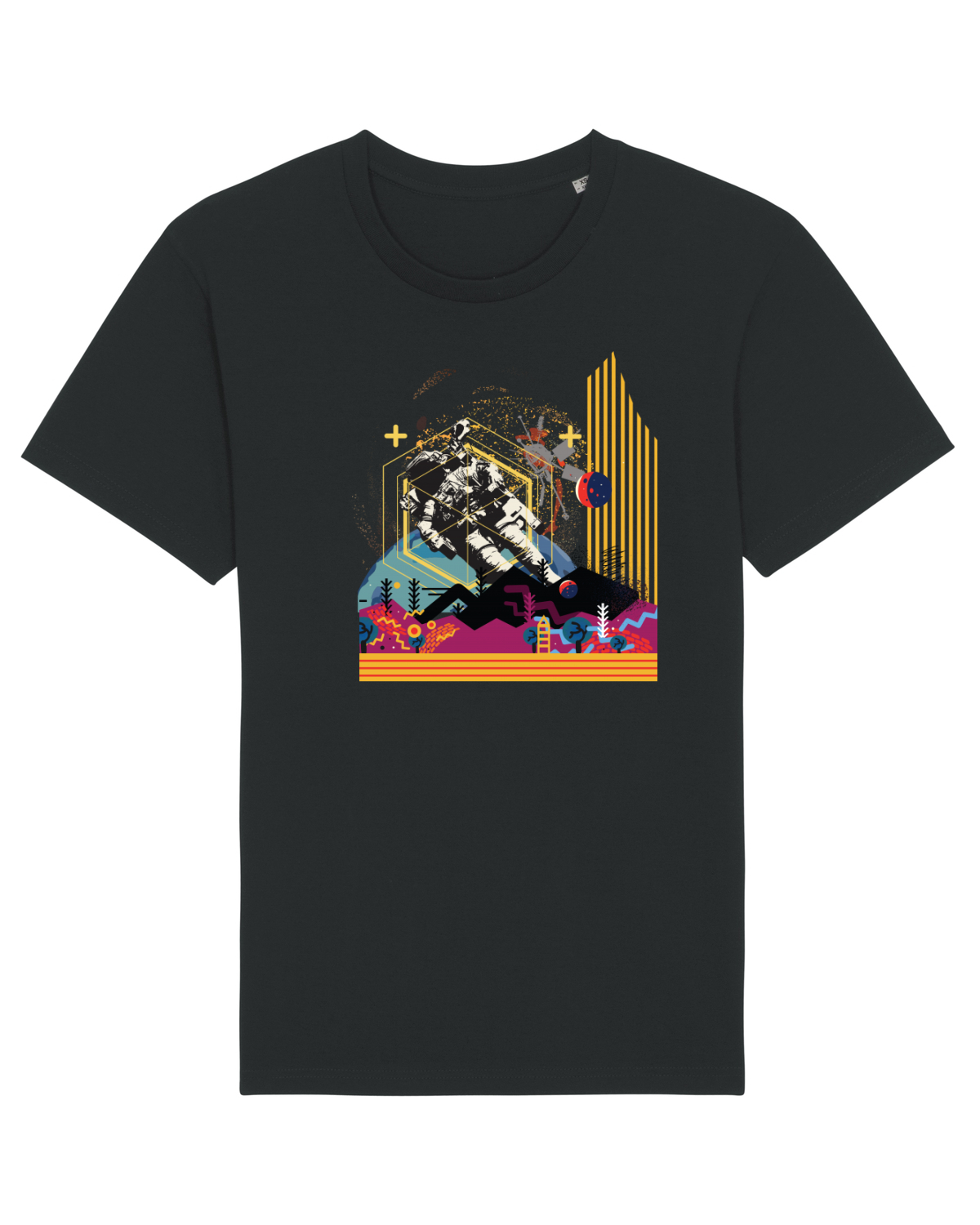 Tricou mânecă scurtă Unisex Rocker Black