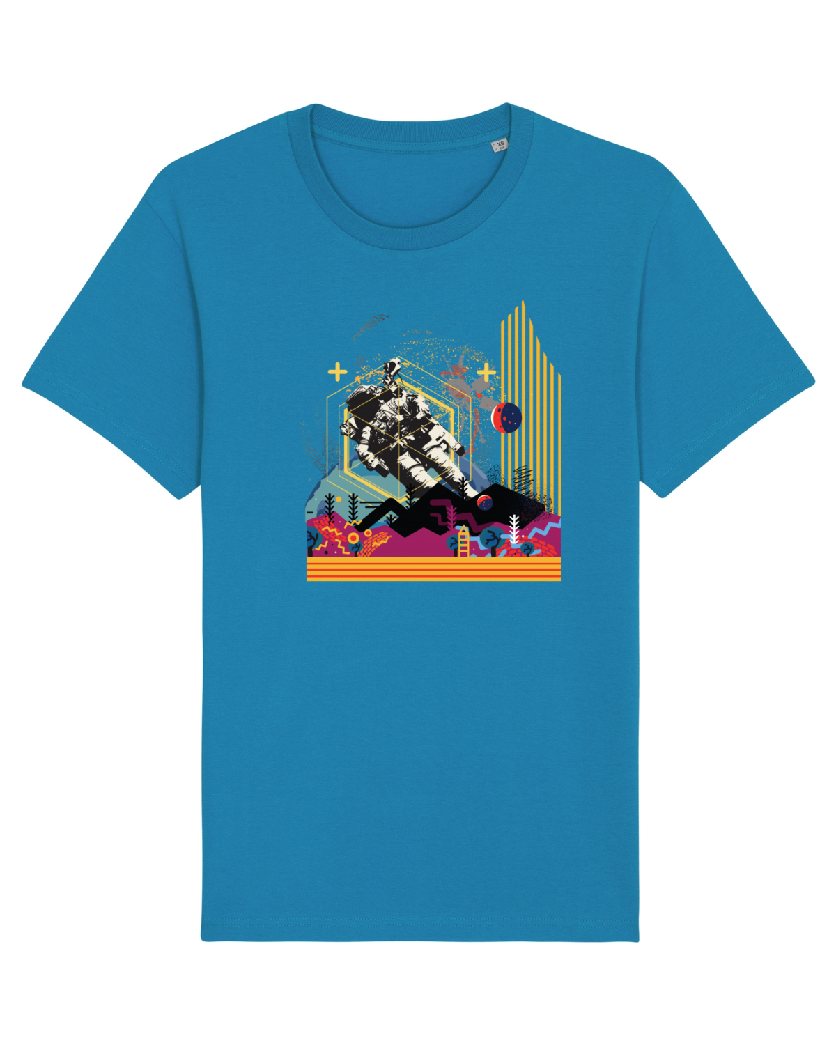 Tricou mânecă scurtă Unisex Rocker Azur