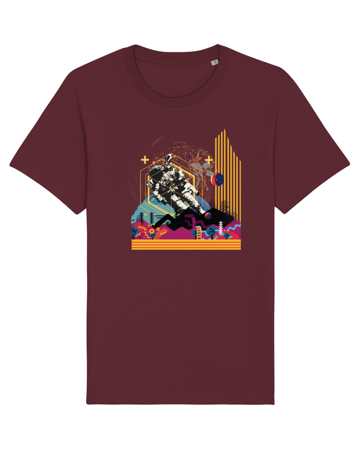 Tricou mânecă scurtă Unisex Rocker Burgundy