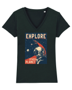 Explore Other Planet Tricou mânecă scurtă guler V Damă Evoker