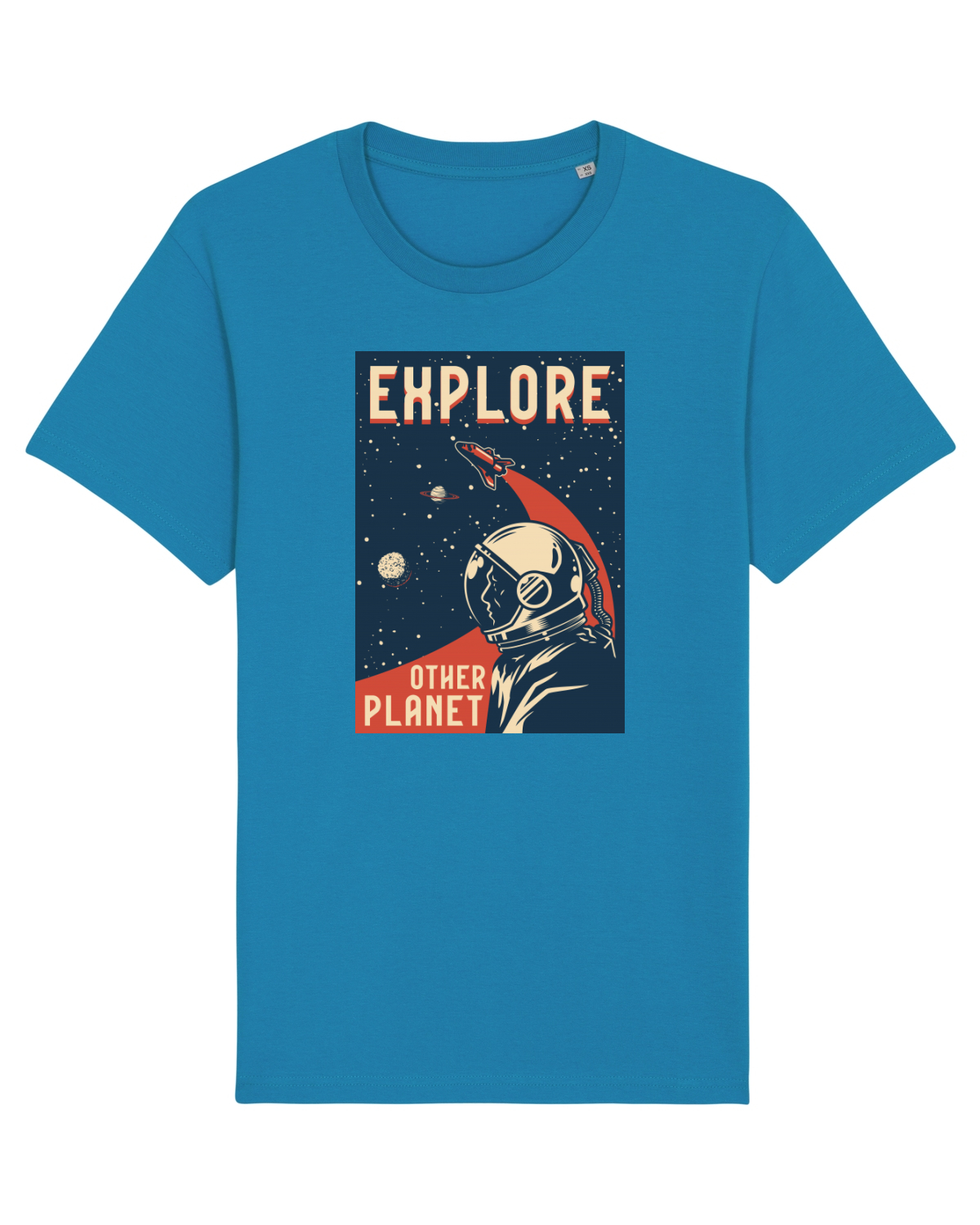 Tricou mânecă scurtă Unisex Rocker Azur