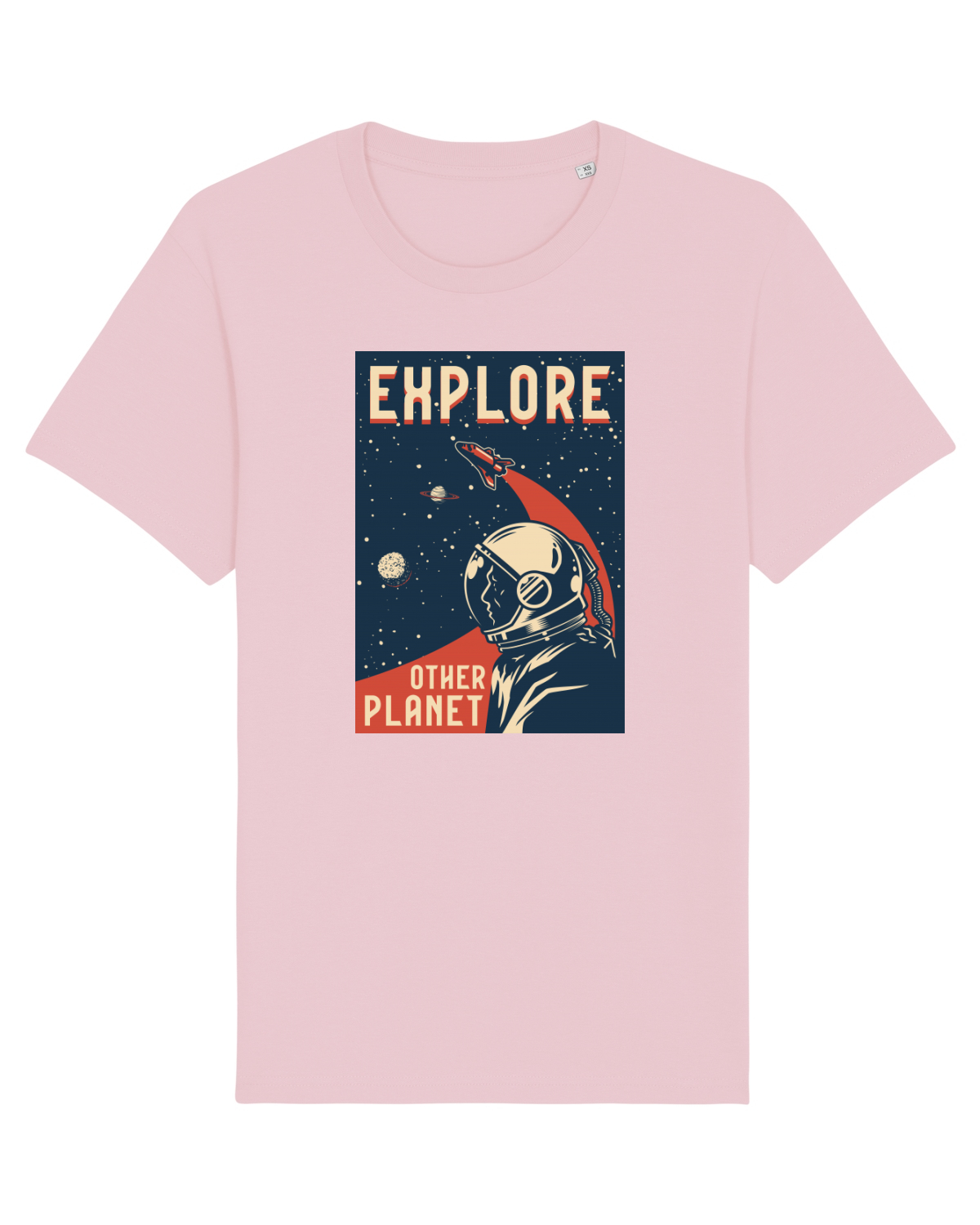 Tricou mânecă scurtă Unisex Rocker Cotton Pink