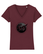 NASA Black Tricou mânecă scurtă guler V Damă Evoker