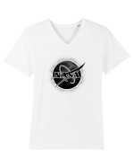 NASA Black Tricou mânecă scurtă guler V Bărbat Presenter