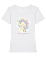 Unicorn Tricou mânecă scurtă guler larg fitted Damă Expresser