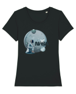 NASA Moon Tricou mânecă scurtă guler larg fitted Damă Expresser