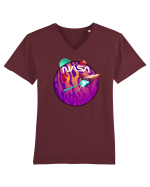 NASA Purple Tricou mânecă scurtă guler V Bărbat Presenter