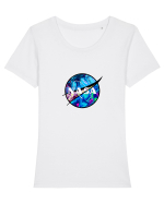 NASA Trippy Tricou mânecă scurtă guler larg fitted Damă Expresser