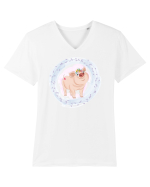 Porcușor Tricou mânecă scurtă guler V Bărbat Presenter