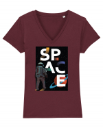 Space Design Tricou mânecă scurtă guler V Damă Evoker