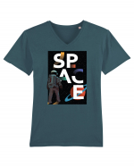 Space Design Tricou mânecă scurtă guler V Bărbat Presenter
