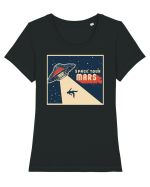 Space Tour Mars UFO Tricou mânecă scurtă guler larg fitted Damă Expresser