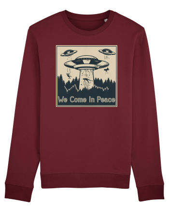 We Come In Peace Burgundy