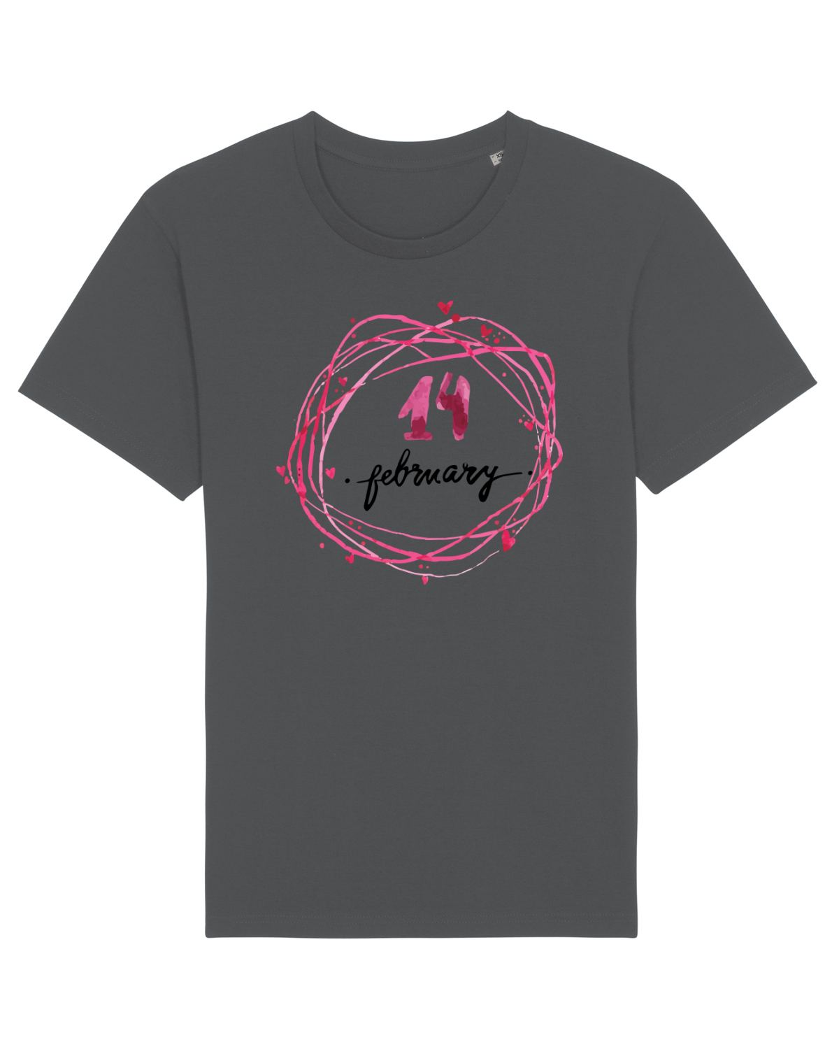 Tricou mânecă scurtă Unisex Rocker Anthracite