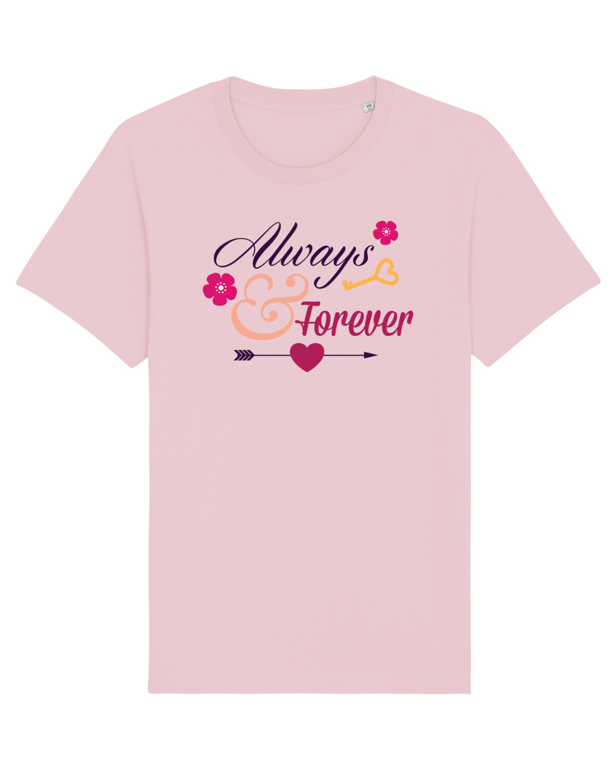 Tricou mânecă scurtă Unisex Rocker Cotton Pink