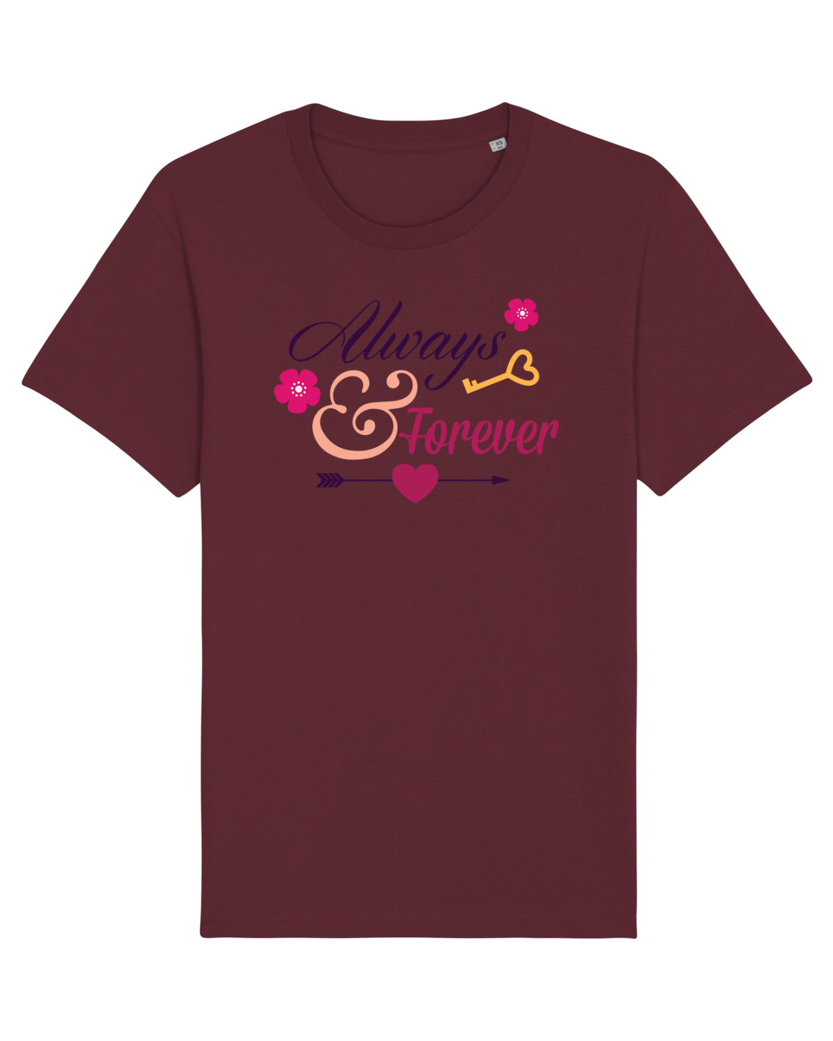Tricou mânecă scurtă Unisex Rocker Burgundy