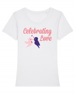 Celebrating Love Birds Tricou mânecă scurtă guler larg fitted Damă Expresser