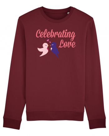 Celebrating Love Birds Burgundy