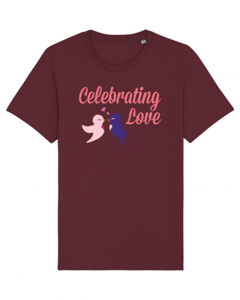 Celebrating Love Birds Burgundy