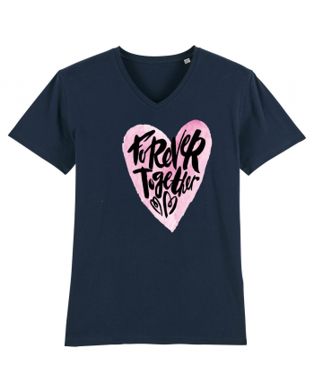Forever Together Heart French Navy