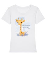 Girafa Tricou mânecă scurtă guler larg fitted Damă Expresser