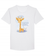 Girafa Tricou mânecă scurtă guler larg Bărbat Skater