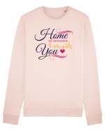 Home is where I am with you Bluză mânecă lungă Unisex Rise