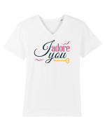 I adore you Tricou mânecă scurtă guler V Bărbat Presenter