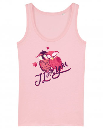 I love you Owls Cotton Pink