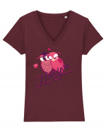 I love you Owls Tricou mânecă scurtă guler V Damă Evoker