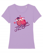 I love you Owls Tricou mânecă scurtă guler larg fitted Damă Expresser