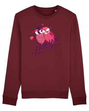 I love you Owls Burgundy