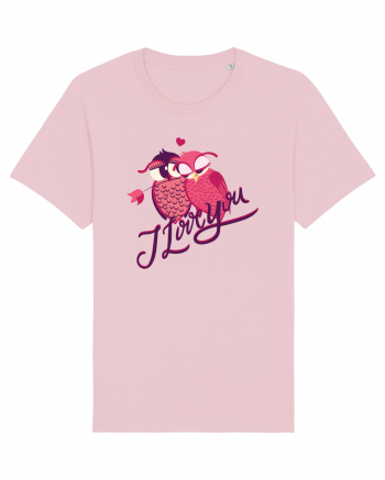 I love you Owls Cotton Pink