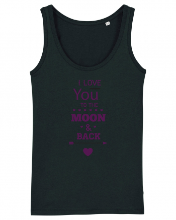 I love you to the moon and back Black