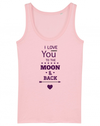 I love you to the moon and back Cotton Pink