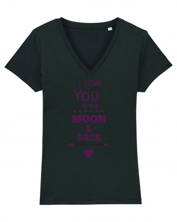 I love you to the moon and back Black