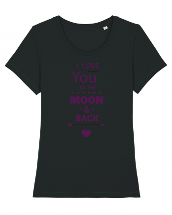 I love you to the moon and back Black